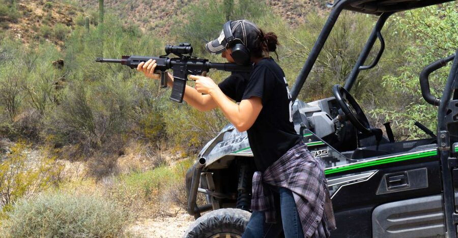 Black Canyon City: Ride and Shoot Combo with ATV or UTV - Getting to the dirt-road meeting point