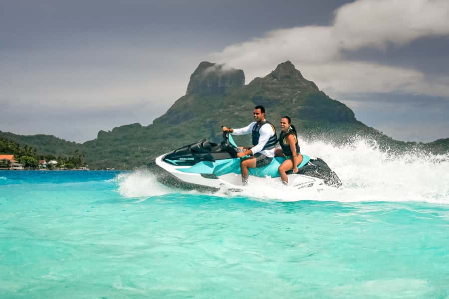 Bora Bora: Combo ATV & Jet Ski Day Trip with Polynesian BBQ - Noon brings the jet skis and lagoon views