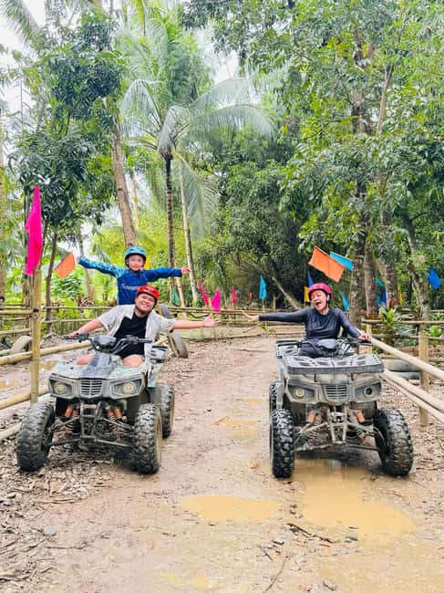 Boracay: ATV, Sky Bike and Zipline Adventure with Pickup - ATV riding on rough trails and muddy paths