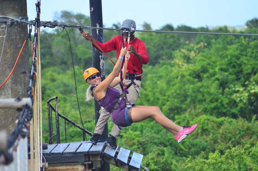 Buggy Ride, Zipline Splash & Waterfall Pool Combo with Lunch - The waterfall pool and lunch