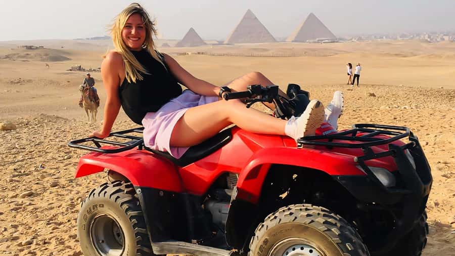 Cairo: Private Quad Bike Desert Tour with Pyramids & Sunset - One hour beside the Giza Pyramids