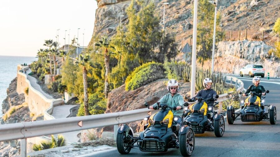 Can-am Ryker moto / buggy / quad Tour: Coast (Maspalomas) - The sunset viewpoint above Amadores Beach