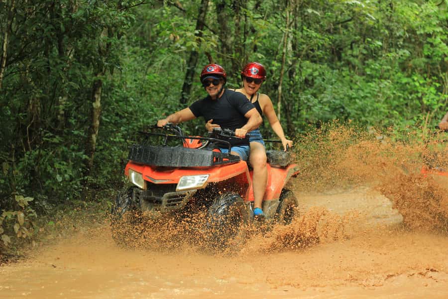 Cancún: ATV, Zipline, and Cenote Adventure with Lunch - Cooling off in an artificial cenote