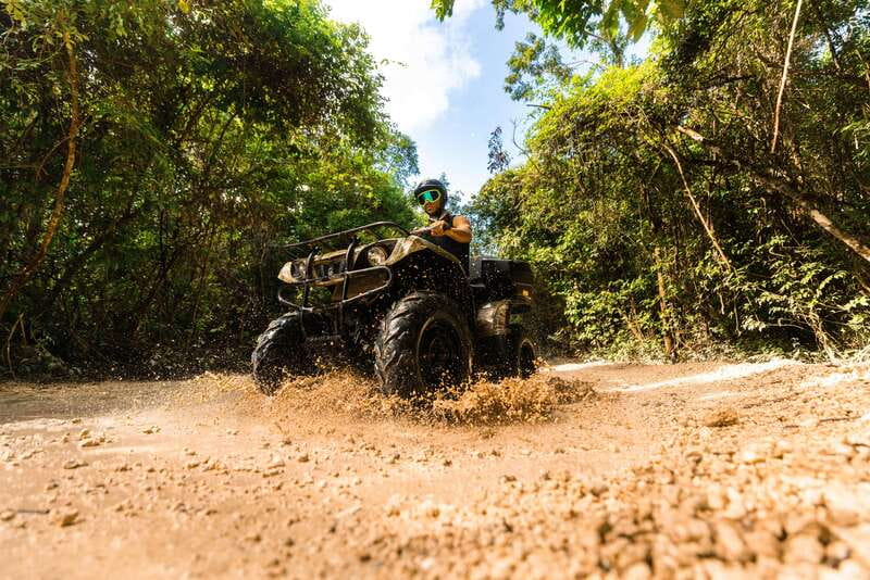 Cancun & Riviera Maya: ATV, Zipline, & Cenote Combo Tour - Three ziplines through the jungle canopy