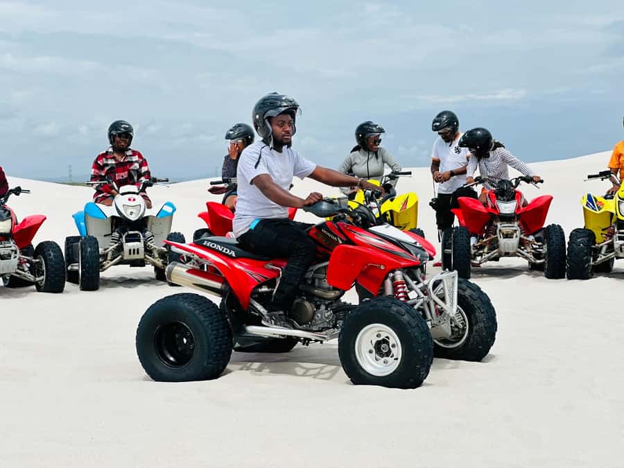 Cape Town: Atlantis Dunes Quad Bike and Photo Stop - Riding across the white dunes near Cape Town