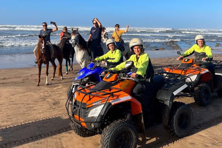 Casablanca: Quad Fun Beachside with Hotel Transfers - Riding beside the Atlantic