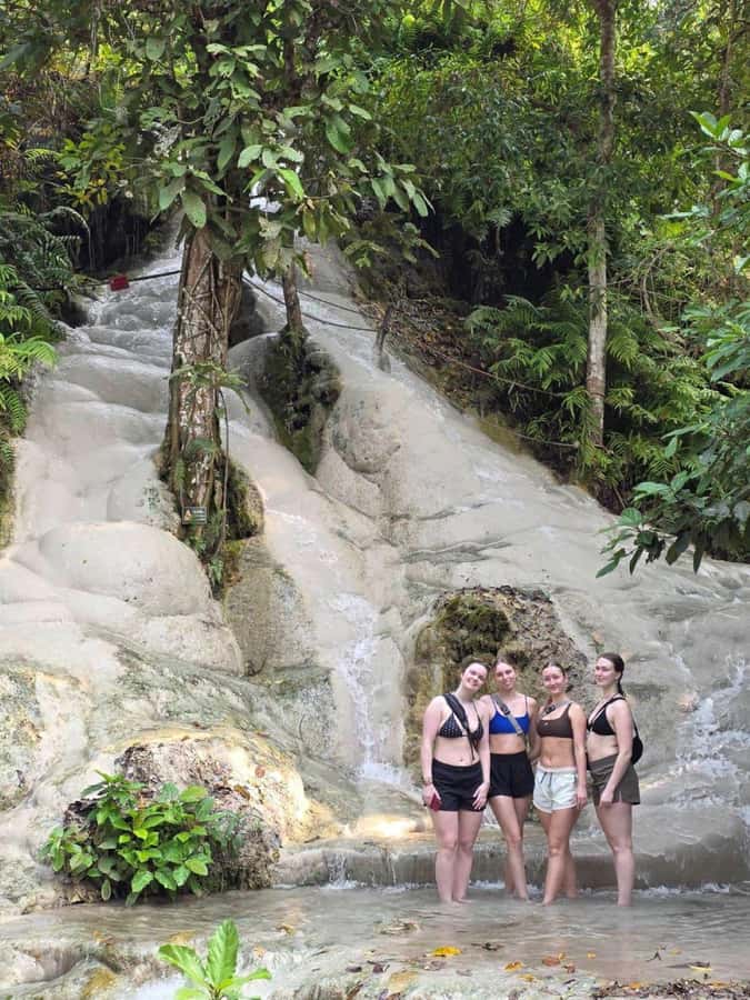 Chiang Mai: ATV, White Water Raft, & Sticky Waterfall Tour - Sticky Waterfall before the crowds and heat