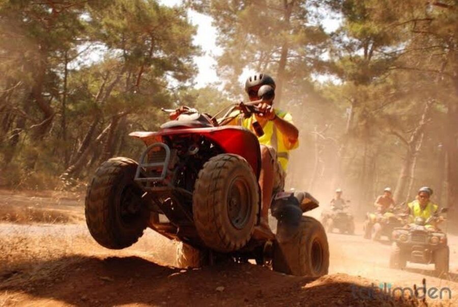 City of Side: Forest Quad-Bike Tour with Hotel Transfers - Dust, rocks, mud, and mountain views