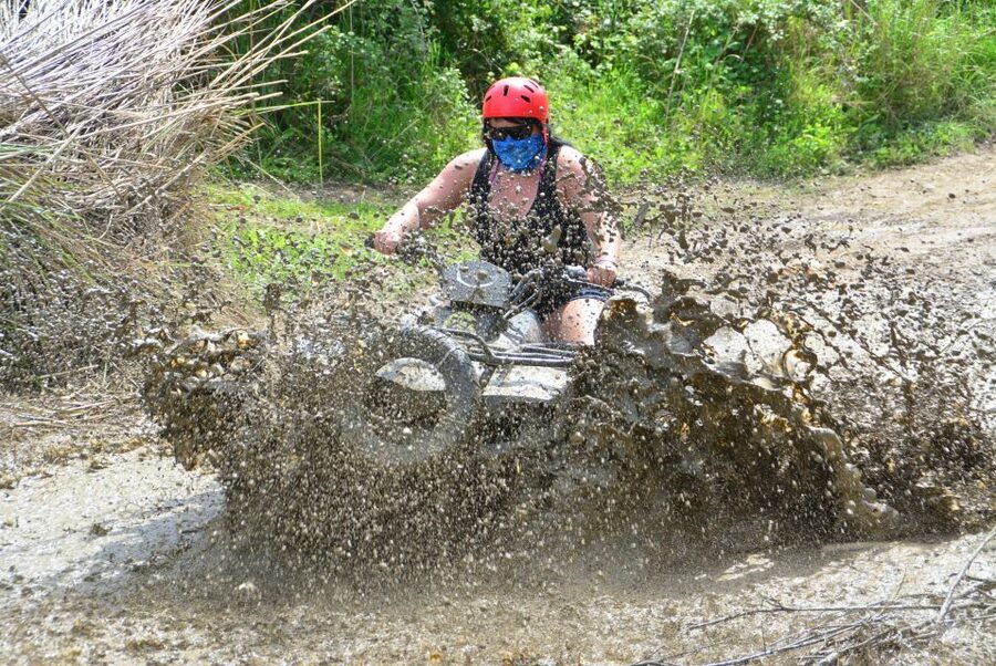 City of Side: Quad Safari Tour - A cold swim beside the river