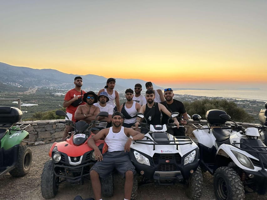Crete: Off-Road Quad Safari Evening Tour with Hotel Transfer - Potamos Beach and the Malia coast