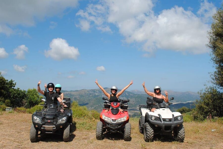 Crete: Off-Road Quad Safari Evening Tour with Hotel Transfer - From Malia to the Omalia Olive Press