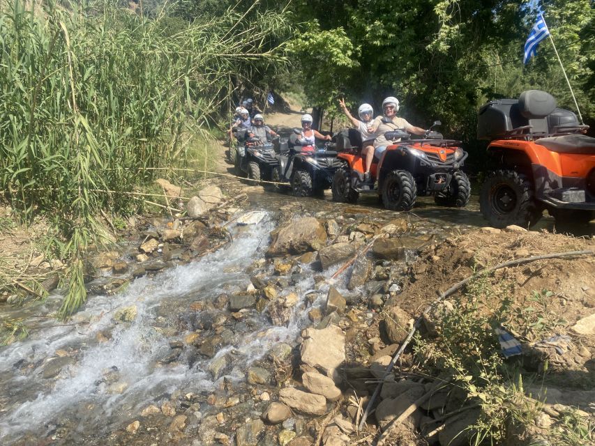 Crete: Quad Safari, Olive Mill with Tasting & Ghost Village - Following the sea-cliff route toward Achlada