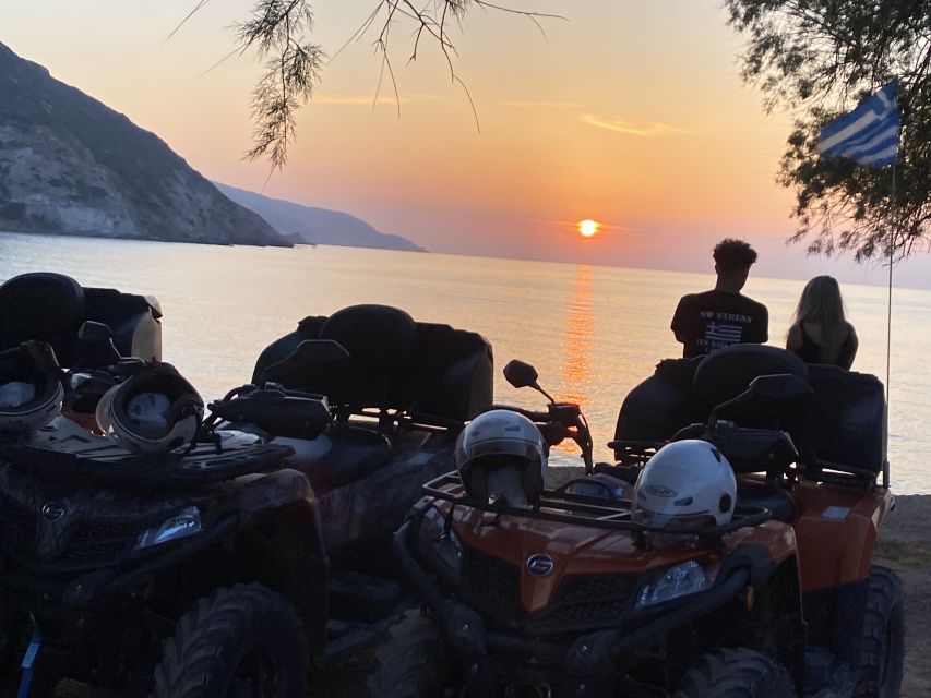 Crete: Sunset or Morning Quad with Local Products Tasting - Riding from Agia Pelagia into the Cretan countryside