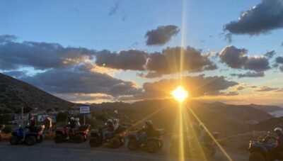 Crete: Sunset or Morning Quad with Local Products Tasting