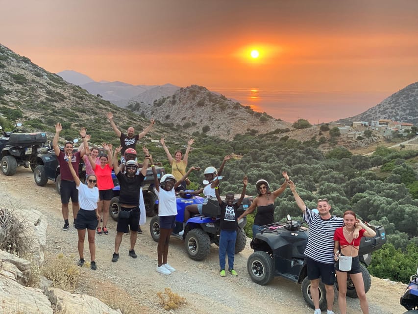 Crete: Sunset or Morning Quad with Local Products Tasting - Waiting for sunset over Heraklion Bay