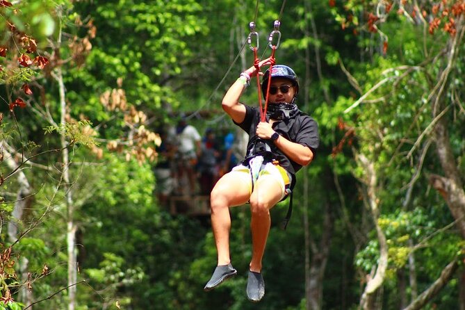 Day Tour with ATV, Zipline and Cenote Adventure from Cancun - Ziplines and hanging bridges for first-timers