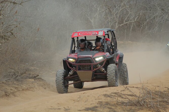 Desert and Beach UTV Adventure with Tequila Tasting - Crossing the dry riverbed