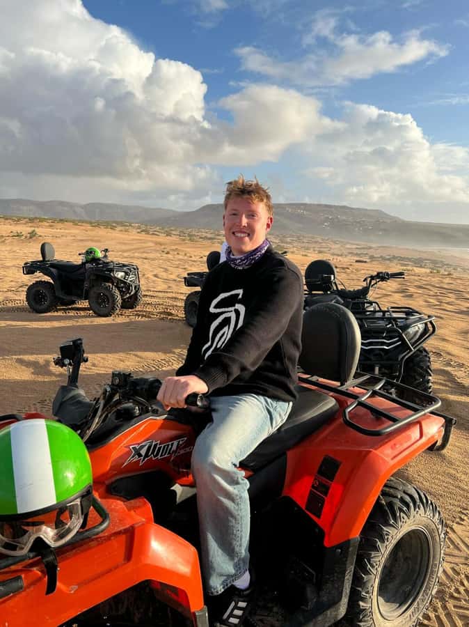 Desert & Beach Quad Adventure With Camel Ride - A calm camel ride after the engine noise