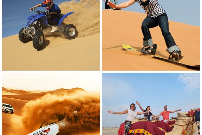 Desert Safari, Quad Bike, Sandboarding and Camel Ride - Quick takeaways