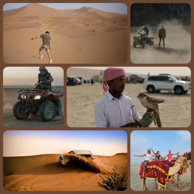 Desert Safari, QuadBike,Dune buggy, Sandboarding & CamelRide - Dune bashing in a professional 4x4