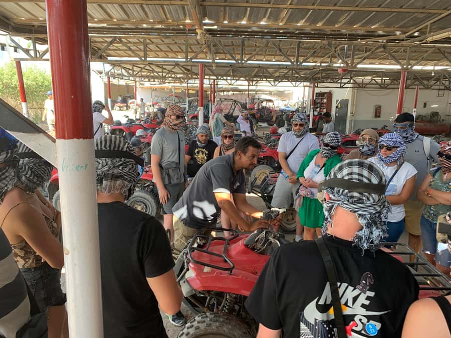 Desert Sunset Quad Bike ATV for 50Km, Oriental Show, Dinner, - Key points at a glance