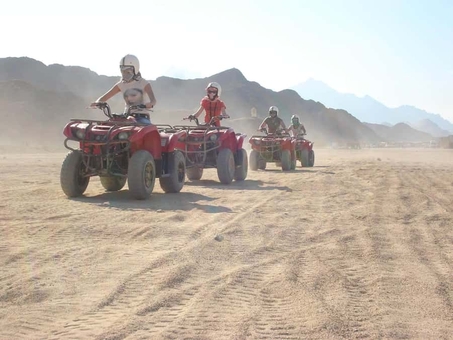 Desert Sunset Quad Bike ATV for 50Km, Oriental Show, Dinner, - A long desert afternoon for $29
