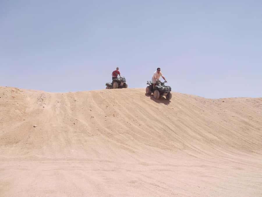 Desert Sunset Quad Bike ATV for 50Km, Oriental Show, Dinner, - The 25-kilometre ride to the Bedouin camp