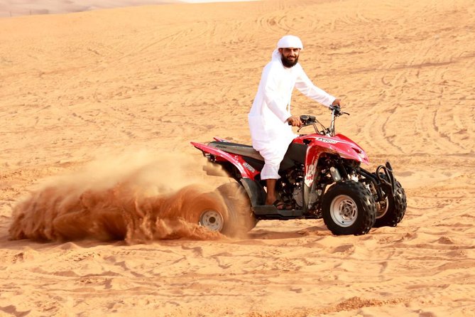 Desert Thrills: Evening Safari with Quad Bike & Camp Activities - Pickup in a 4x4 starts the outing