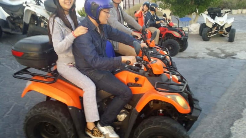 Discover Santorini on Quadbike Available with pick up! - Pickup, paperwork, and the first few minutes
