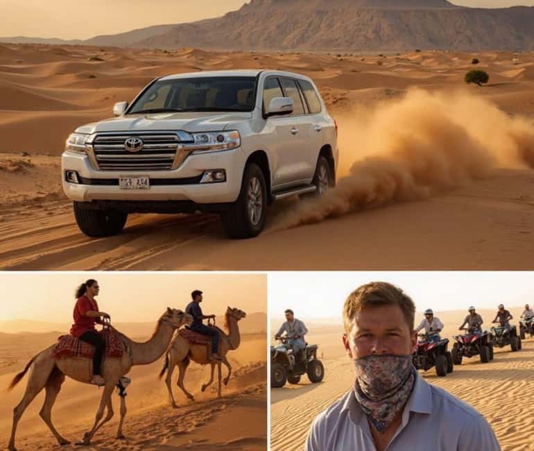 Doha: Desert Safari, Camel Ride, Dune Bashing & Inland Sea - Dune bashing across the sand