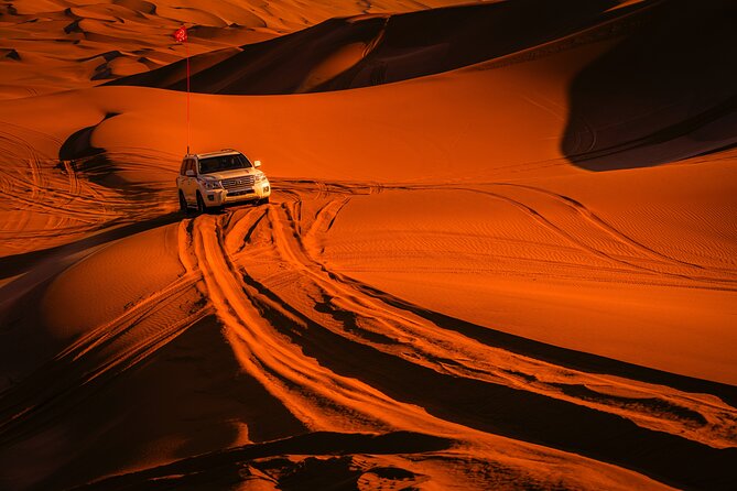 Doha Desert Safari Dune bashing,Sandboarding,CamelRide,Inland Sea - What dune bashing feels like in a 4WD