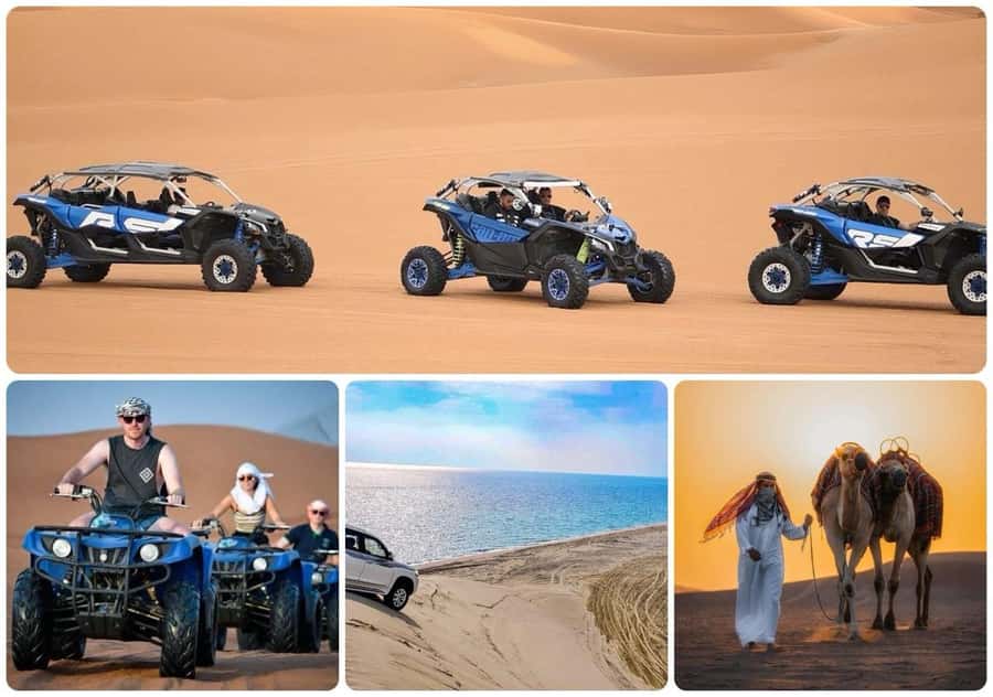 Doha: Desert Safari, Quad Bike, Camel Ride & Inland Sea Tour - The Inland Sea Beach and sunset stop