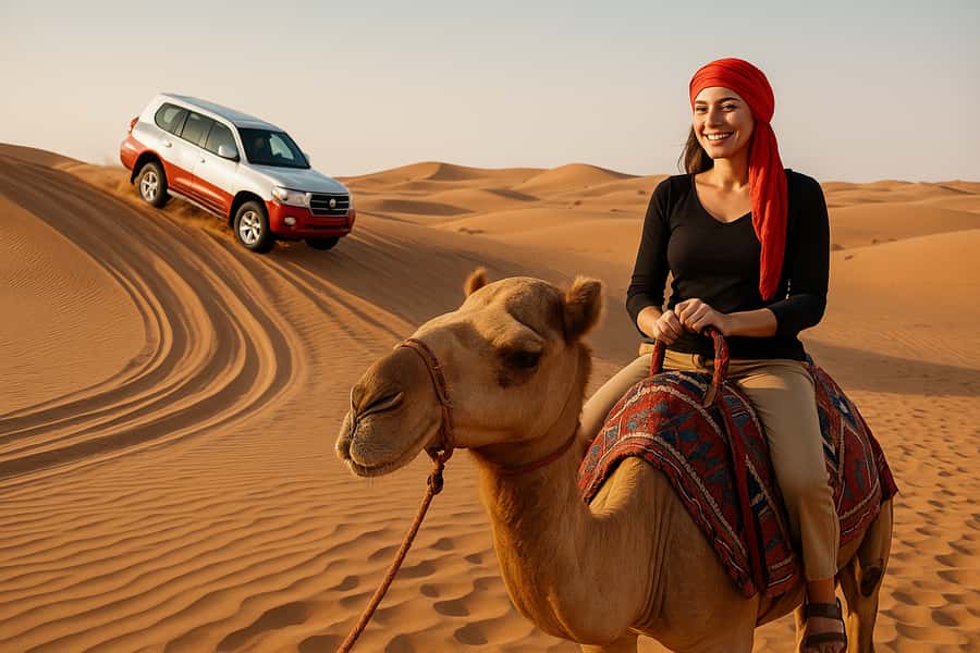 Doha: Desert Safari, Quad Biking, Sand Boarding & Camel Ride - Dune bashing in a Toyota 4WD