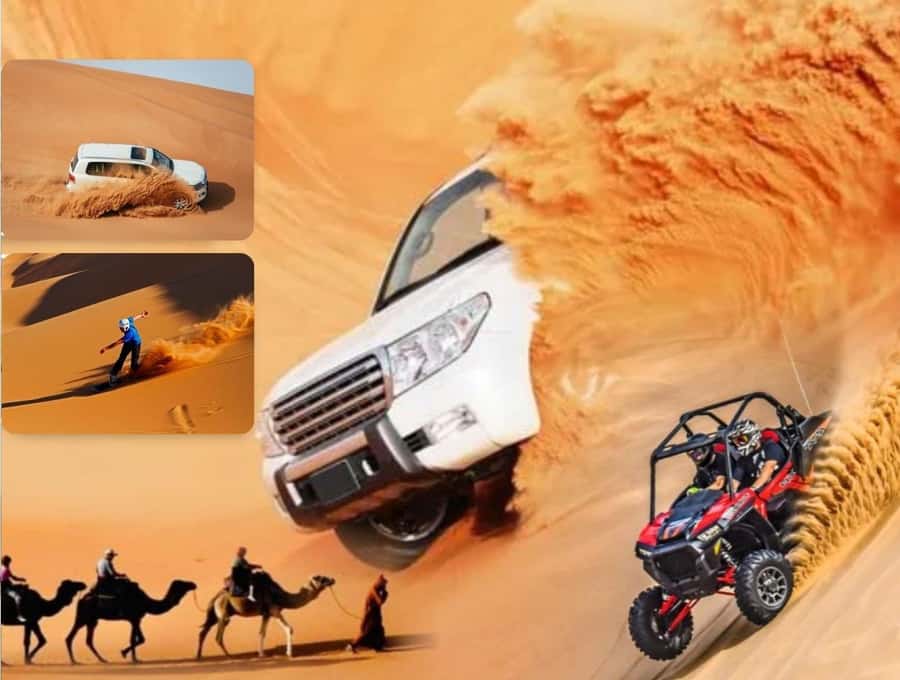 Doha:Desert Safari with Camel Ride, ATV Bike,& Sand Boarding - Key points at a glance