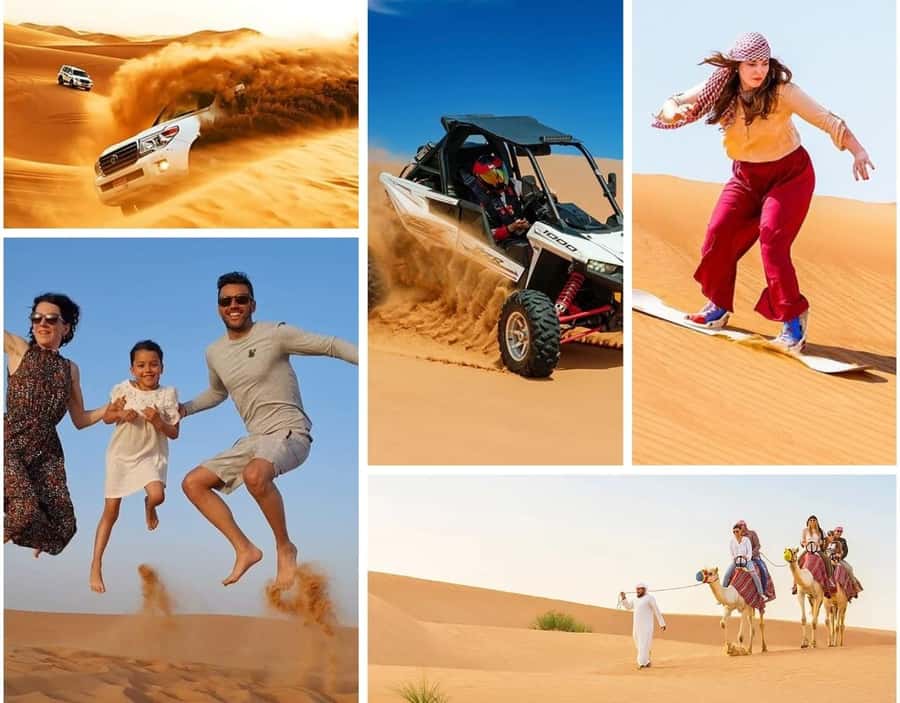 Doha:Desert Safari with Camel Ride, ATV Bike,& Sand Boarding - A gentle camel ride before the engines start
