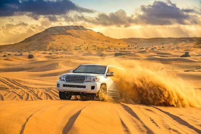 Doha :Half Day Desert Safari | Camel Riding | ATV | Sand Surfing - Sealine Beach: tea, camels, and a quick start
