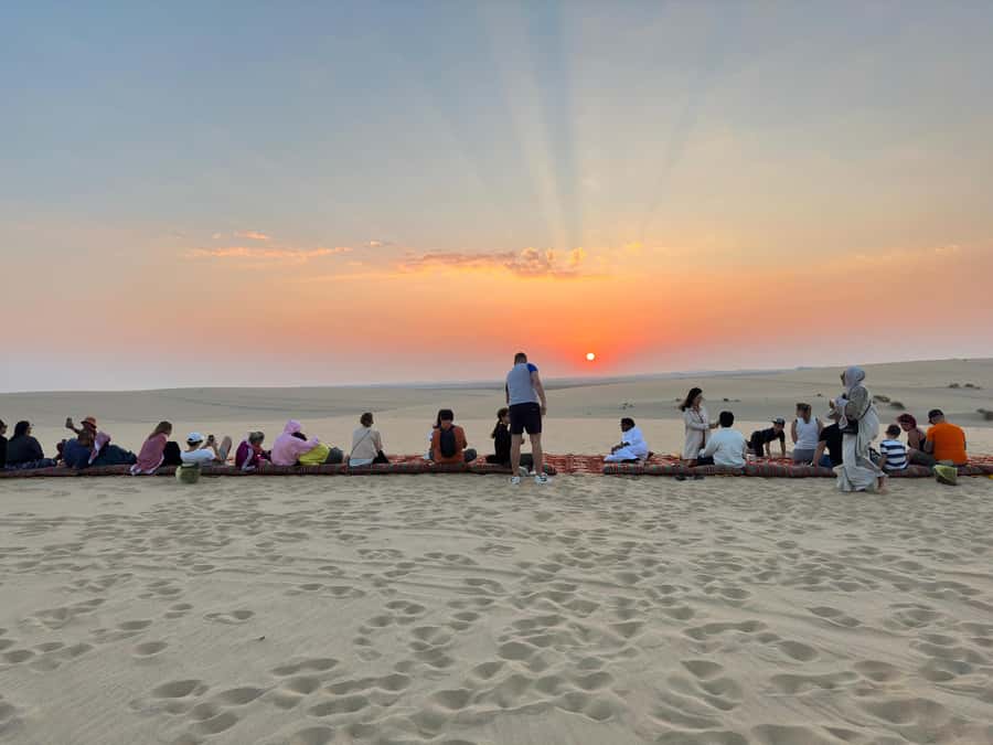 Doha: Half-Day Desert Safari, Quad Bike, Camels & Inland Sea - Sandboarding, simple and surprisingly fun