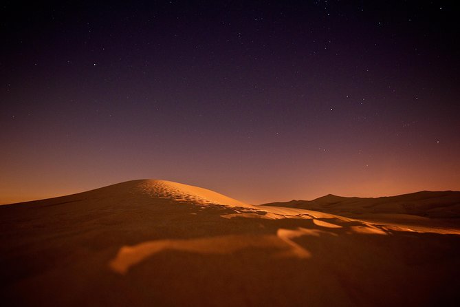 Doha Night Desert Safari Camel Ride Dune Bashing with Transfer - Dinner, tea, water, and what is included