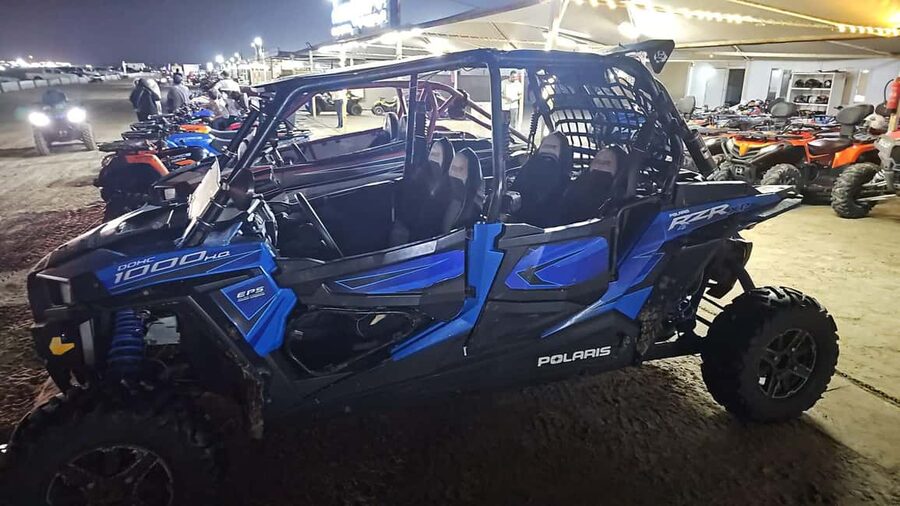 Doha Qatar Buggy ride, camel ride, dune bashing, sandboard. - A short camel ride at Sealine Beach Resort