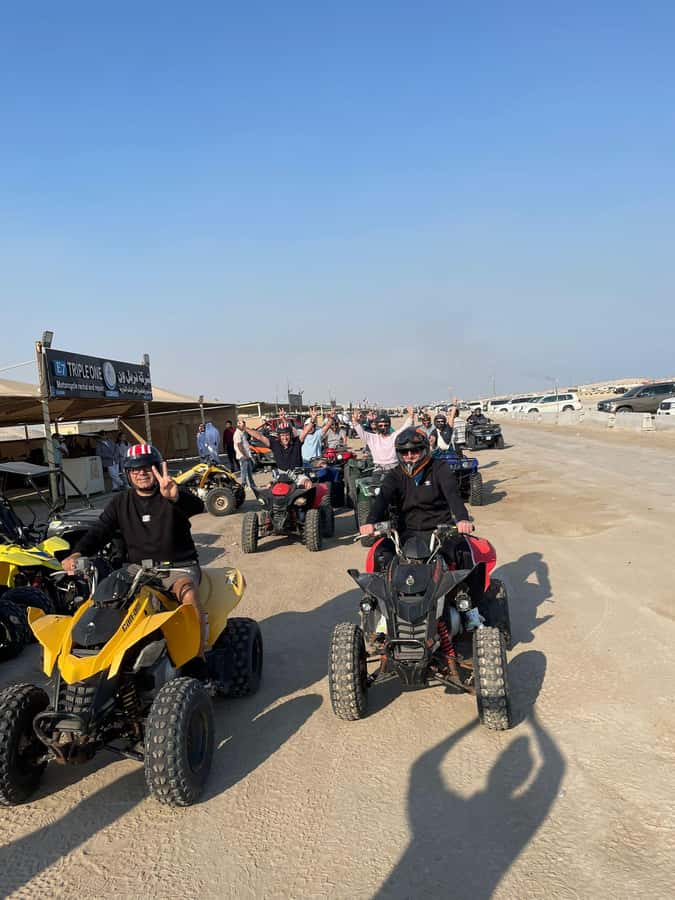 Doha: Quad Bike, Desert Safari, Buggy ride & inland sea tour - Camel riding and falcon photographs