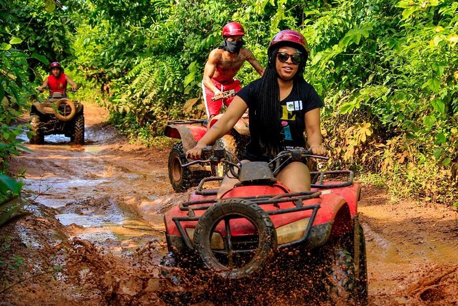 Drive an Atv shared, swim in a Cenote and ziplines in the Cancun - Food, photos, and the extra-cost details