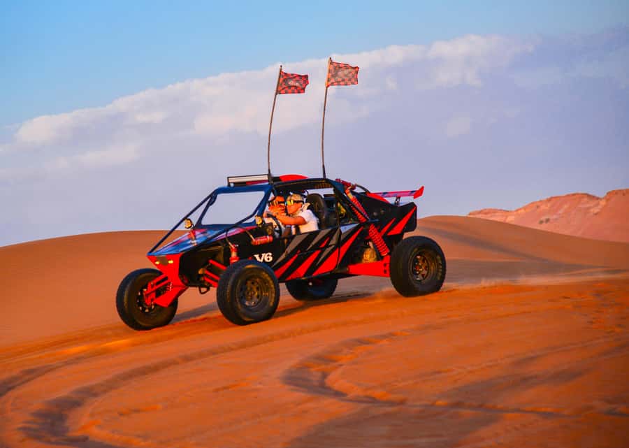 Dubai: 3000cc V6 Dune Buggy & Sandboarding -Private Tour - The guest lounge is a useful first stop
