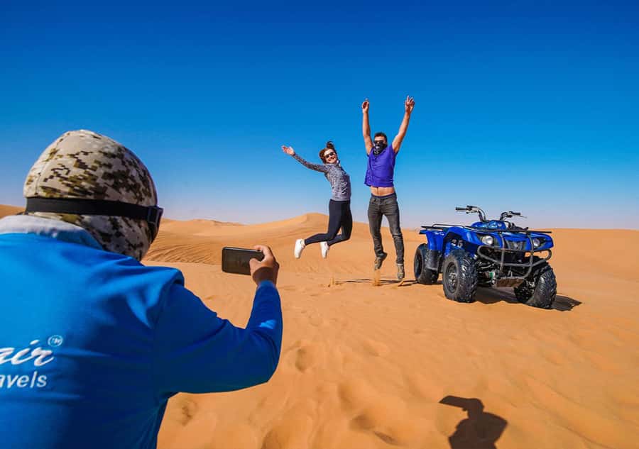 Dubai: Adventure Quad Bike Safari, Camel Ride & Refreshment - A short camel ride with an old-fashioned feel