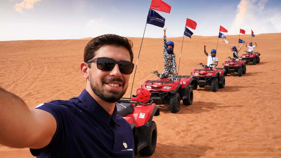 Dubai Desert Safari - Camel Ride, Sandboarding & 30 Min Quad - Reaching Lahbab from Dubai