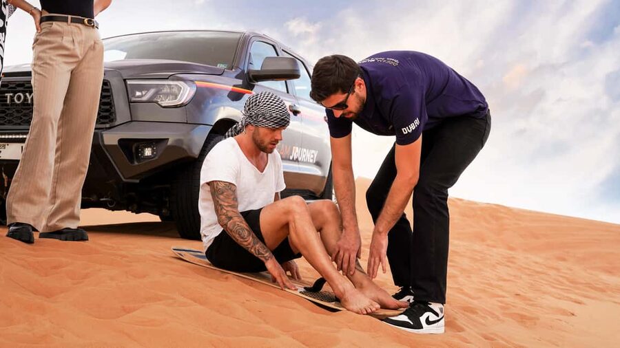 Dubai Desert Safari - Camel Ride, Sandboarding & 30 Min Quad - Morning calm or afternoon sunset