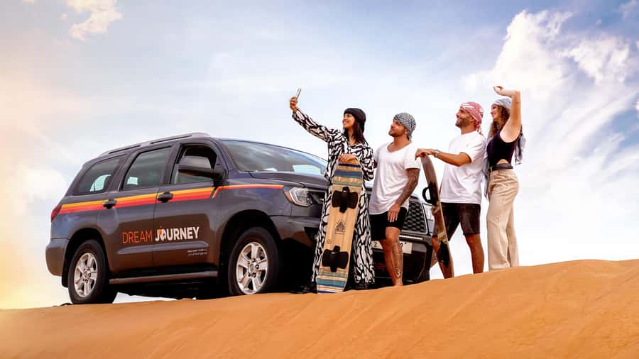 Dubai Desert Safari - Camel Ride, Sandboarding & 30 Min Quad - Optional quad biking at Lahbab