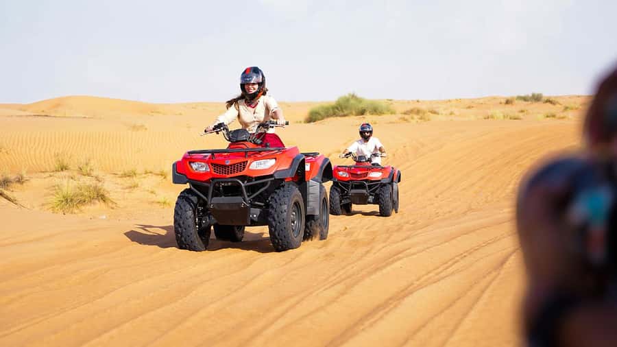 Dubai: Desert Safari, Camel Ride, Sandboarding, Quad Bike - The quad-bike upgrade is the most hands-on option