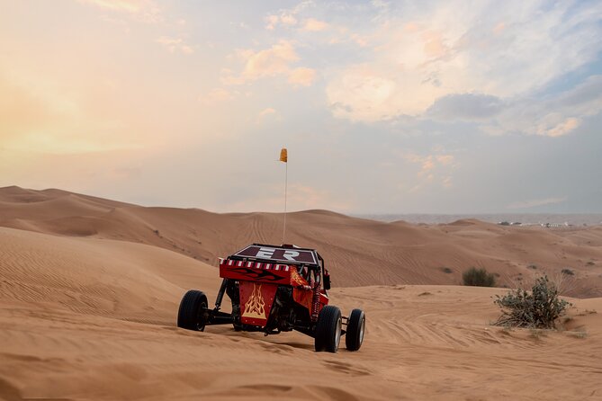 Dubai Dune Buggy Safari Tour in Red Dunes Options - Sandboarding is included, while camel time costs extra