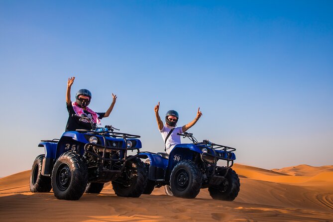 Dubai: Half-Day Desert Safari, Camels, Quad Bike & Refreshments - Sandboarding on a Lahbab dune