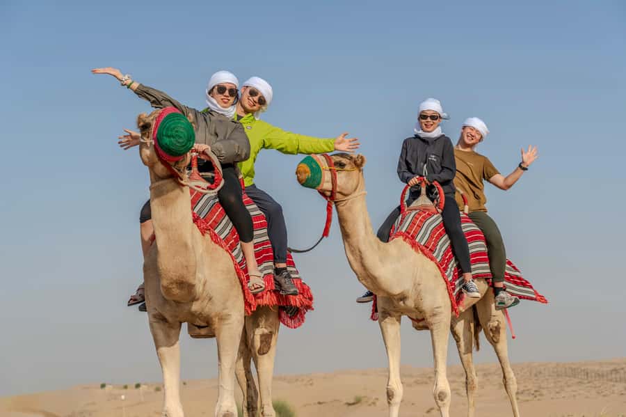Dubai: Quad Bike Safari, Camels & Al Khayma Camp BBQ Dinner - The camel ride and Al Khayma Camp